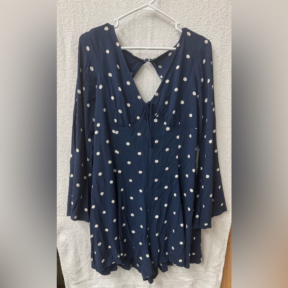 American Eagle Outfitters Navy Dress with White Dots